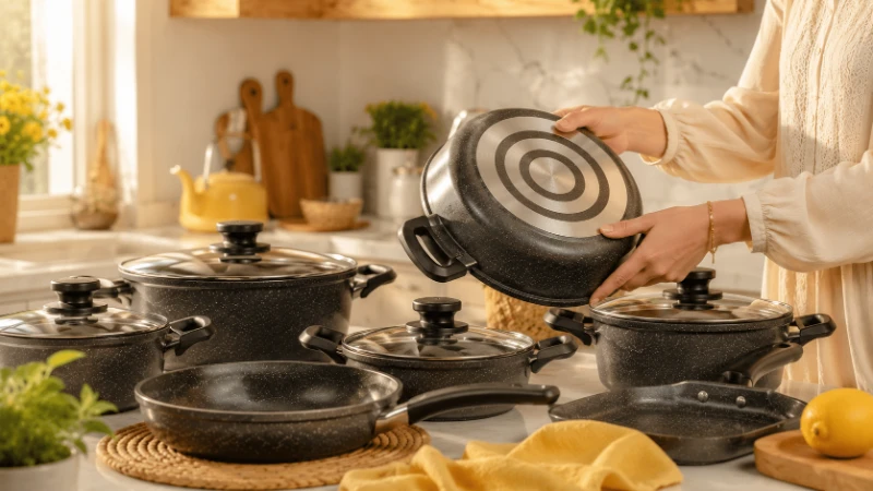 مقایسه قابلمه گرانیتی و استیل در راهنمای خرید سرویس قابلمه جهیزیه سرای خوشبختی