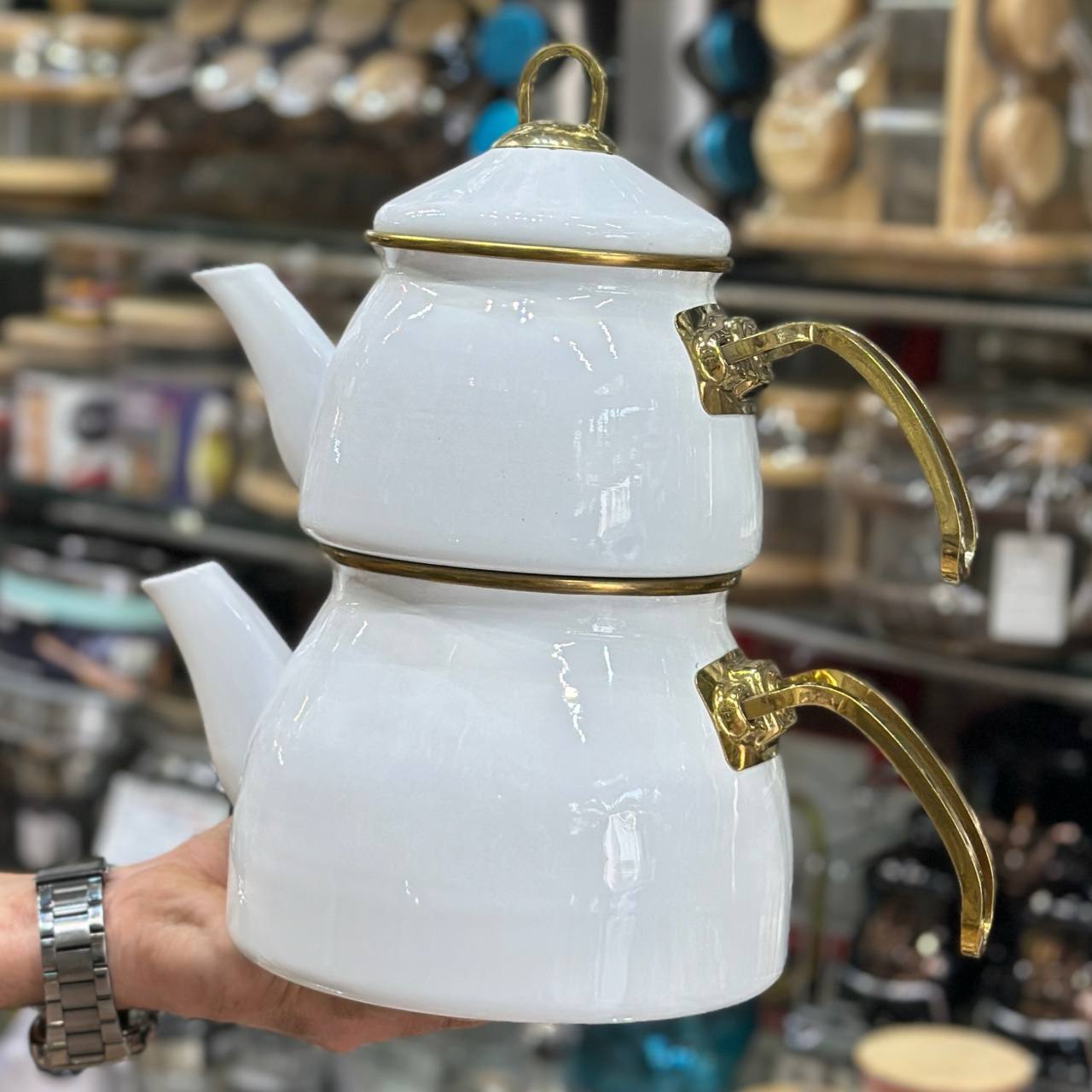 کتری قوری لعابی ترک ضخیم