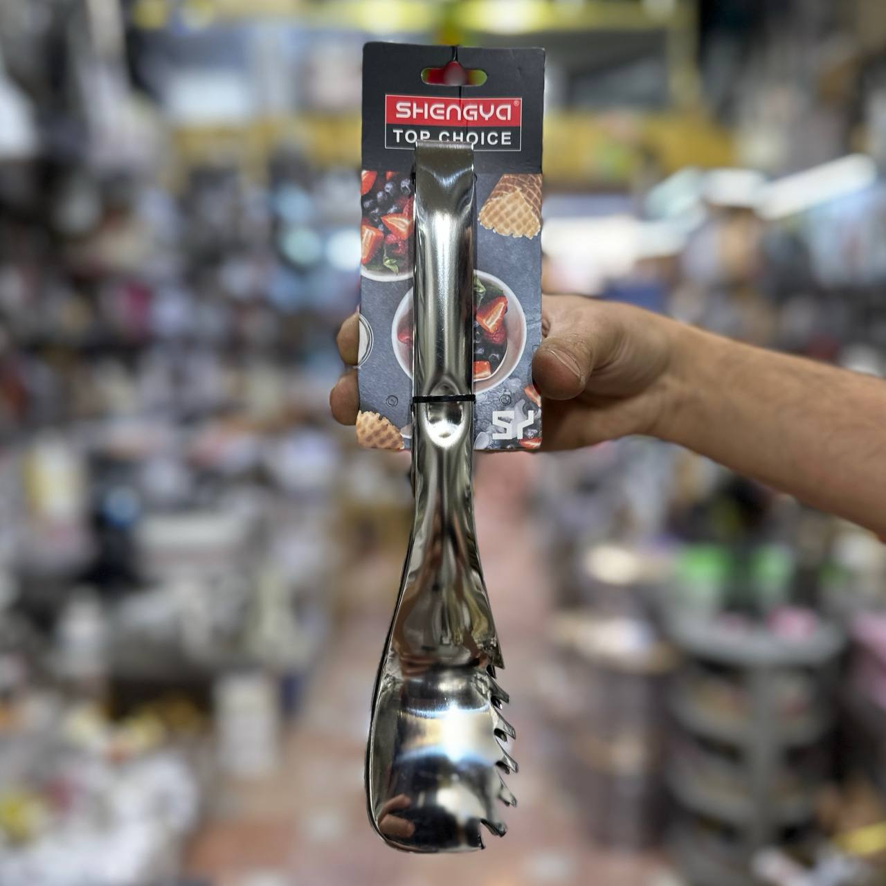 انبر سالاد فوق ضخیم استیل شنگیا طرح 1