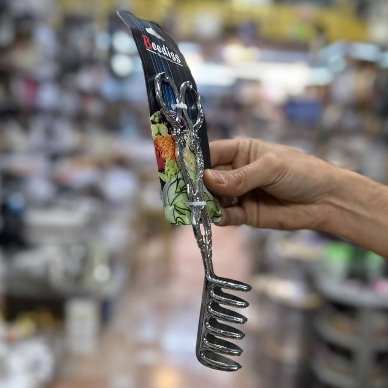 انبر سالاد استیل شانه ای بدیس