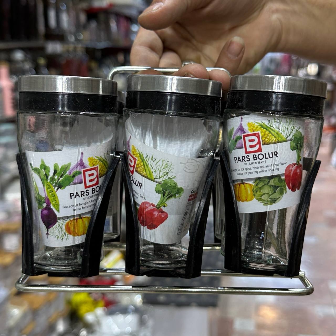 ست ادویه 6 عددی رو میزی