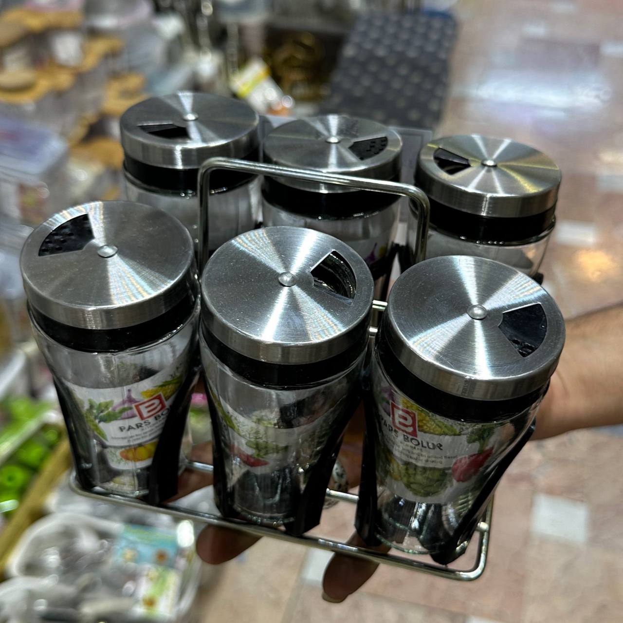 ست ادویه 6 عددی رو میزی