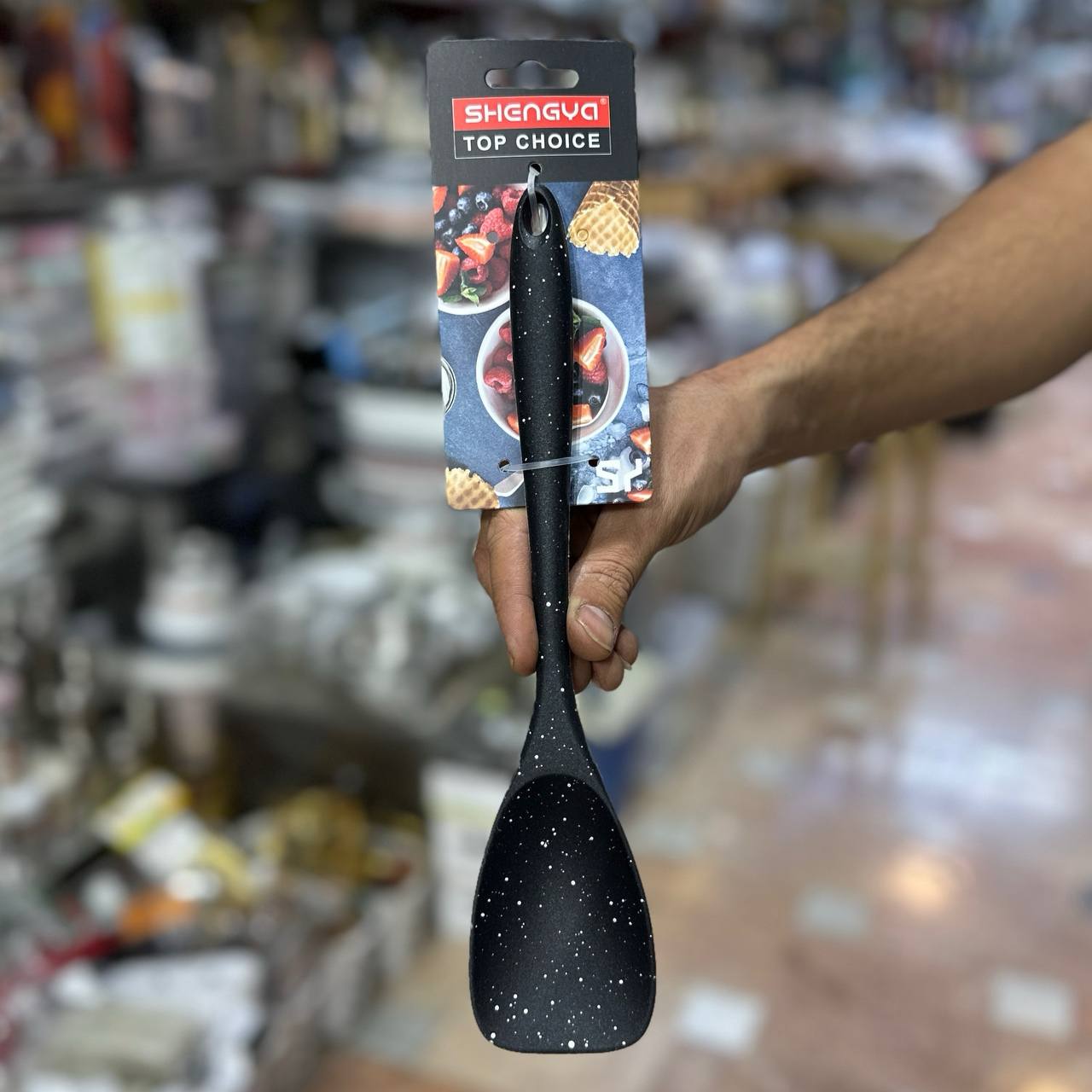 لیسک قاشقی سیلیکونی گرانیت مشکی