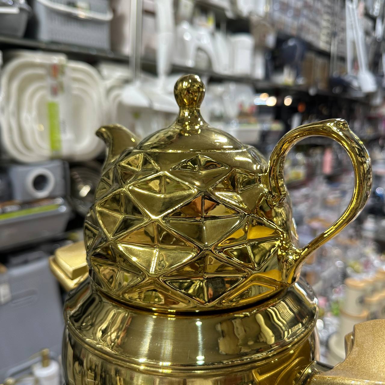 کتری قوری طلایی برند کروپ ست