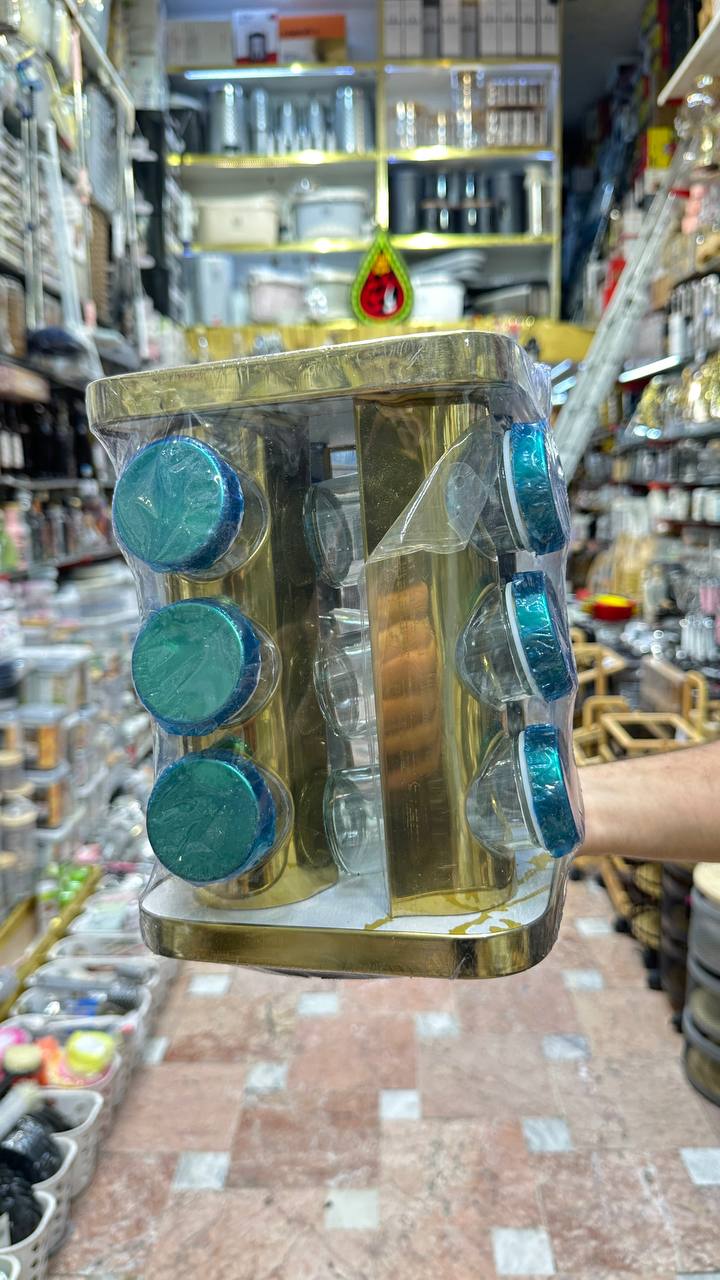 جا ادویه استیل طلایی