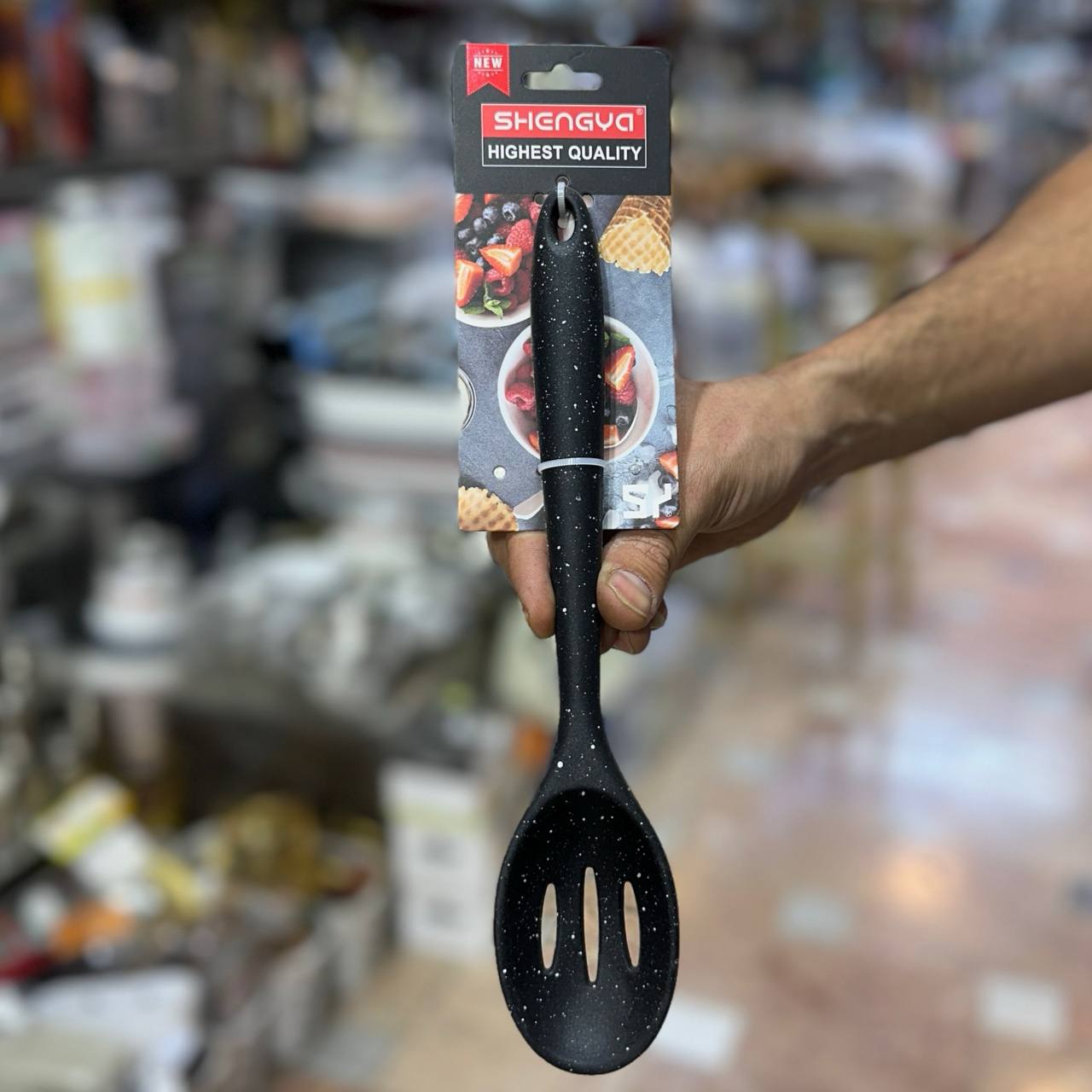 قاشق شیاردار تمام سیلیکونی