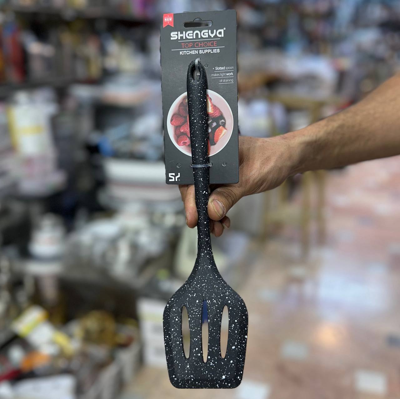 کفگیر تخت شیاردار سیلیکونی