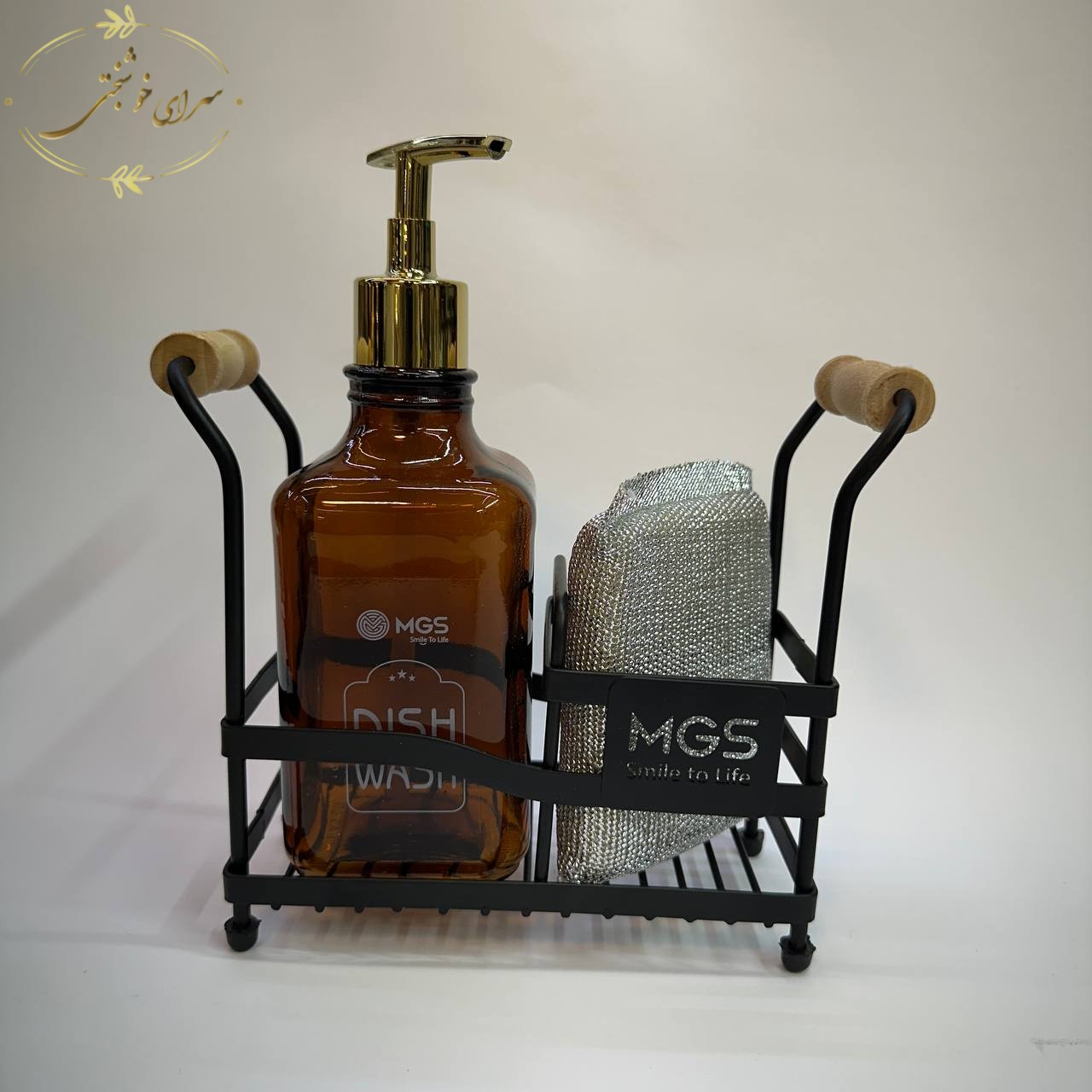 جا مایع استند دار MGS مدل مشکی-طلایی با اسکاچ