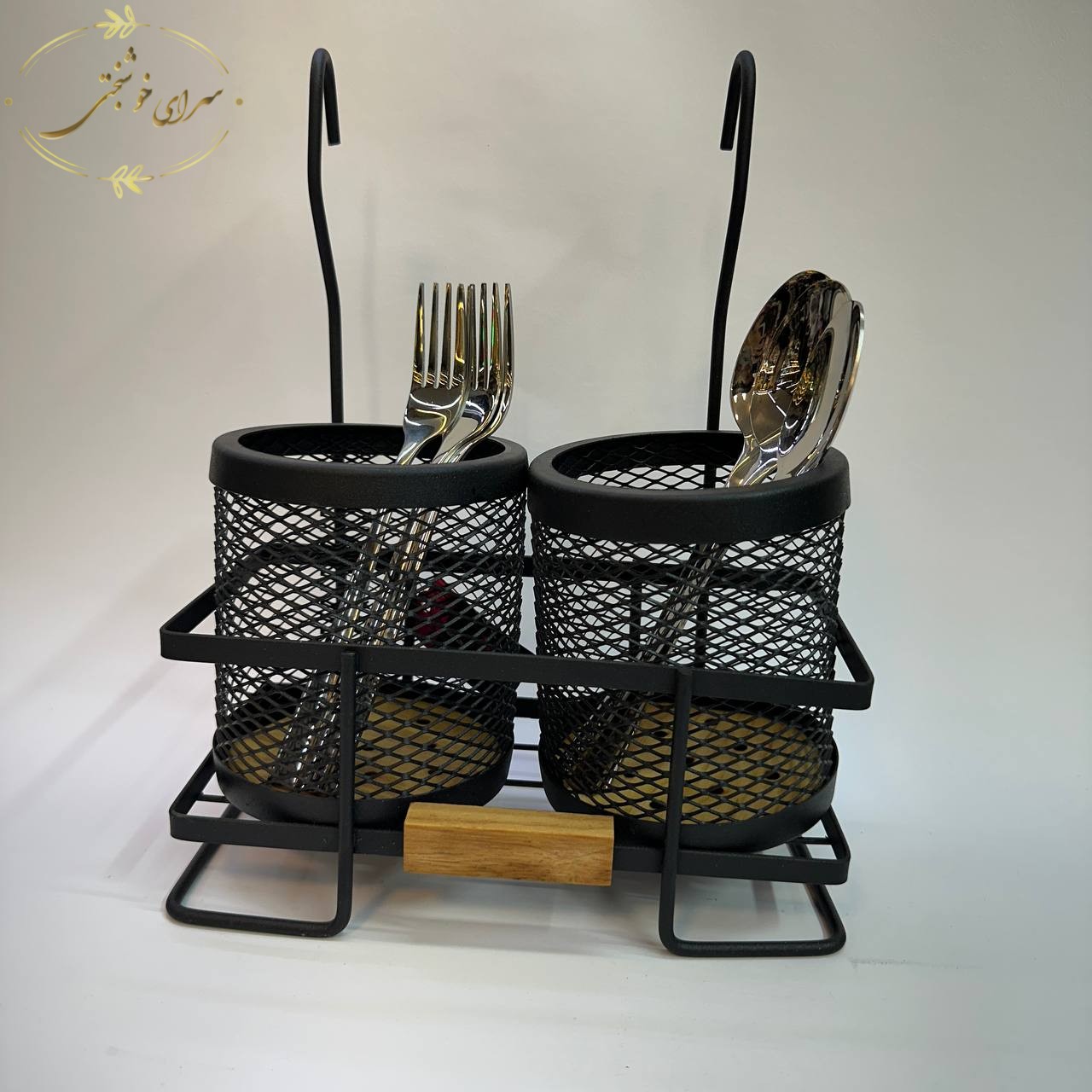 جا قاشق چنگال دوقلو فلزی آویز