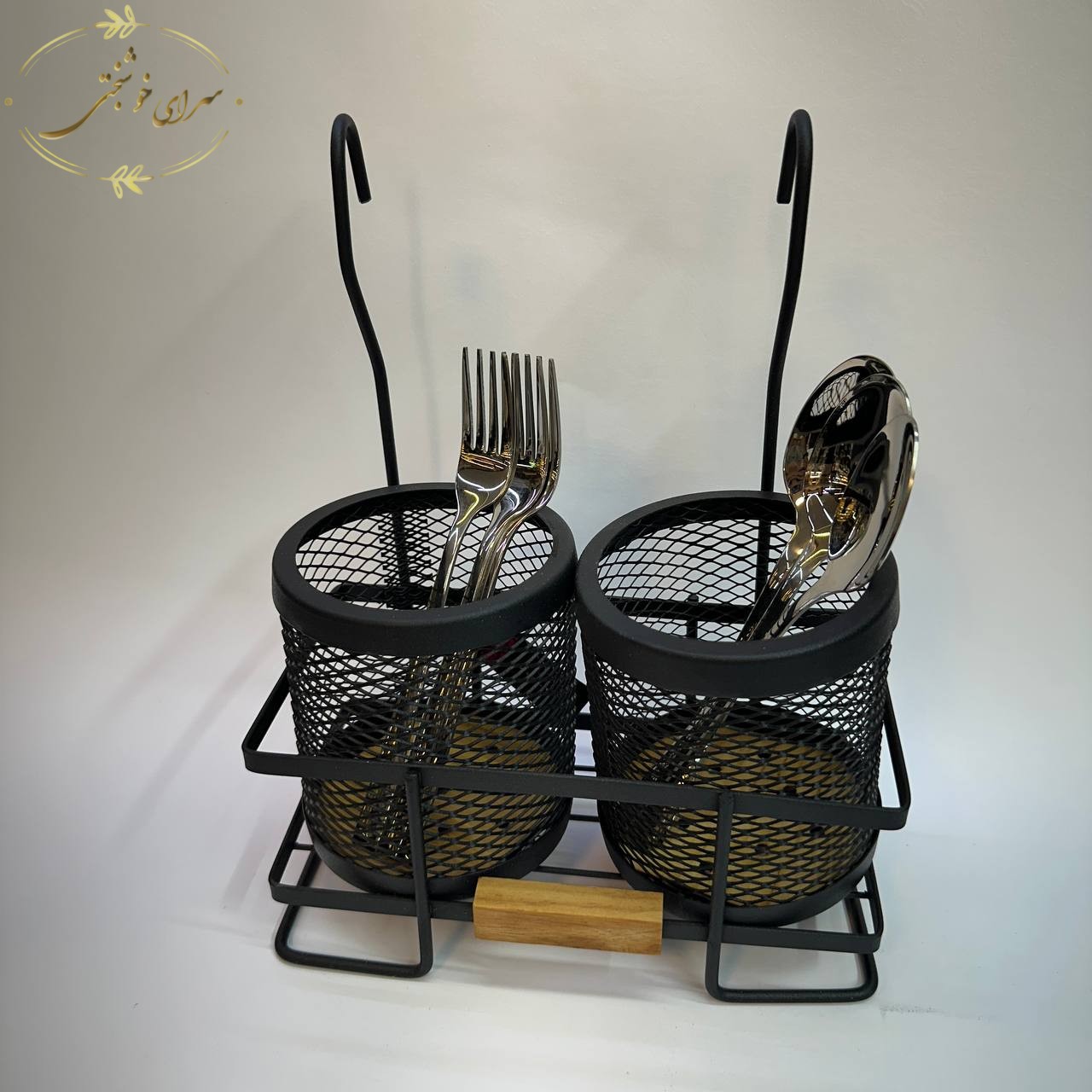 جا قاشق چنگال دوقلو فلزی آویز