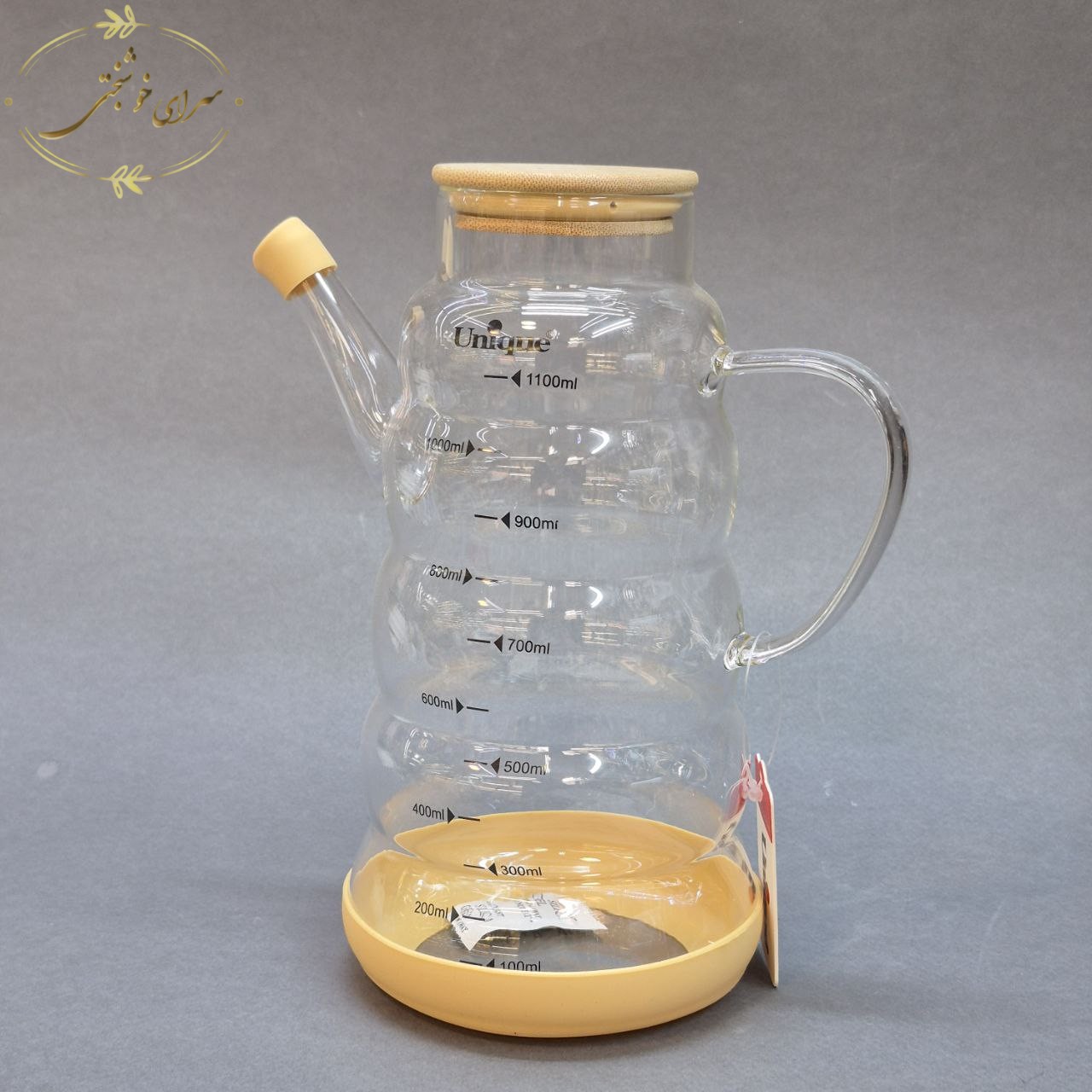 ظرف روغن یونیک 1100 درب بامبو