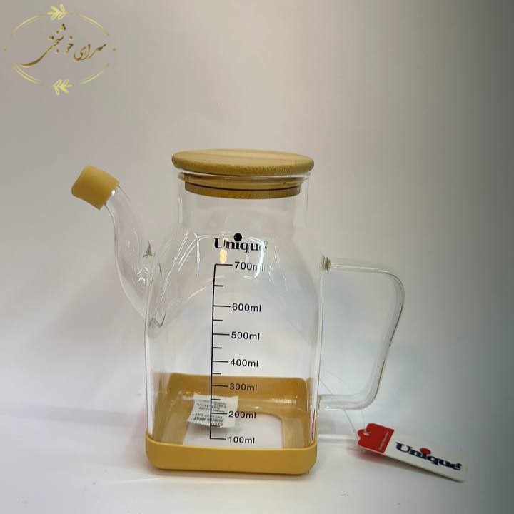 ظرف روغن یونیک 700 میل درب بامبو