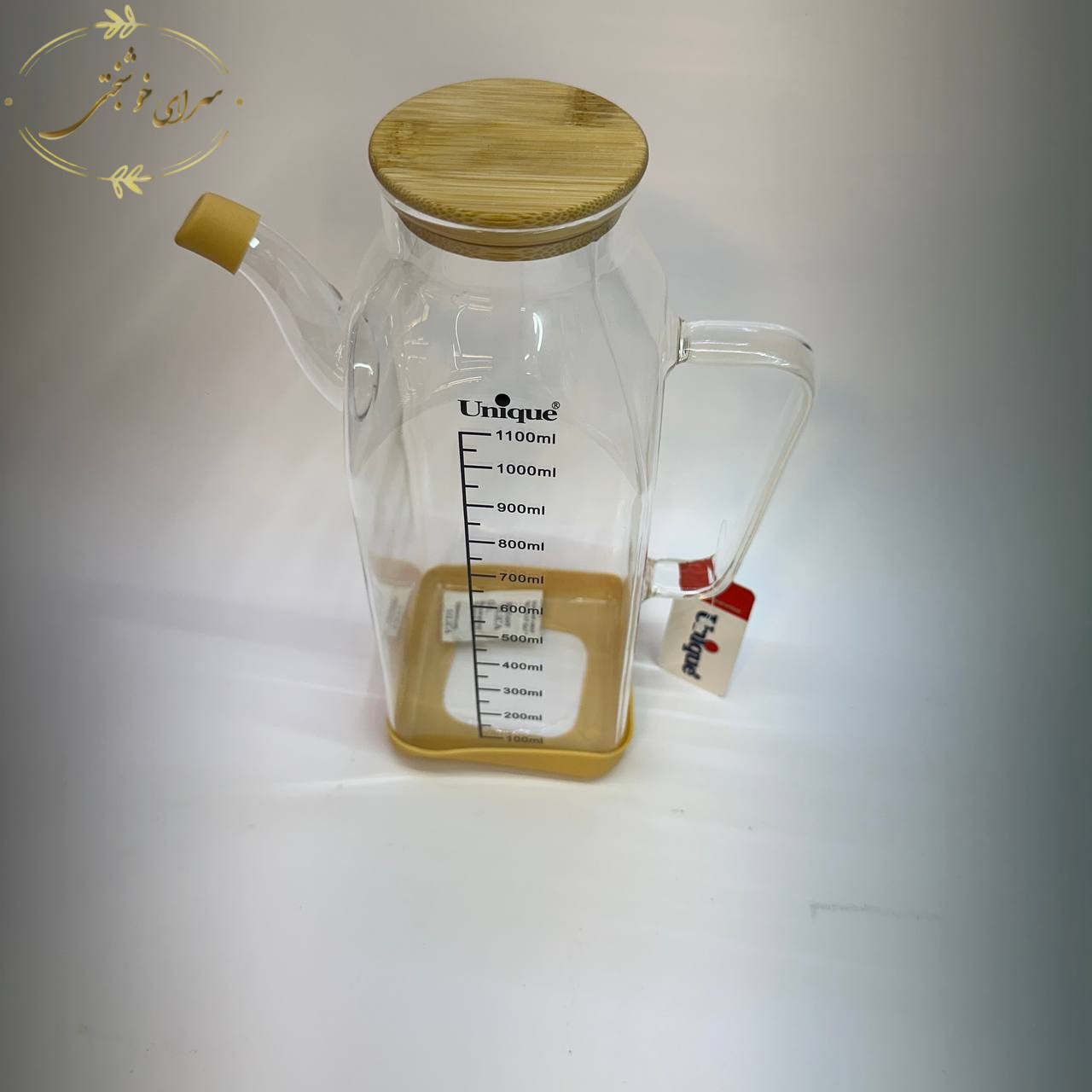 ظرف روغن یونیک 1100 میل درب بامبو - تصویر 5