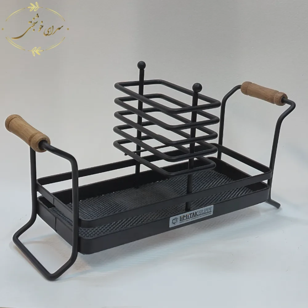 ست جای مایع ظرفشویی و دستشویی دوقلو مدل Limitak Steel با پایه فلزی چوبدار - تصویر 2