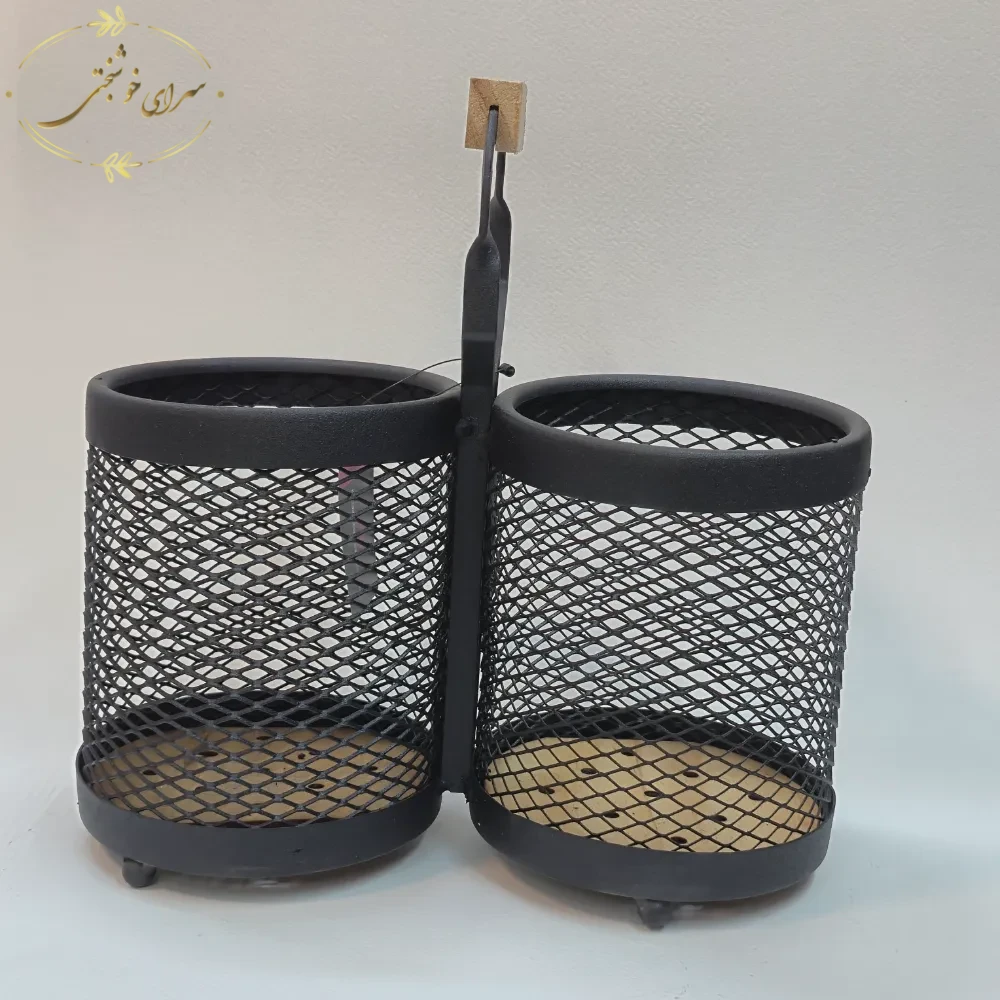 جاقاشقی رومیزی دوقلو فلزی دستهدار با دستگیره چوبی - تصویر 2