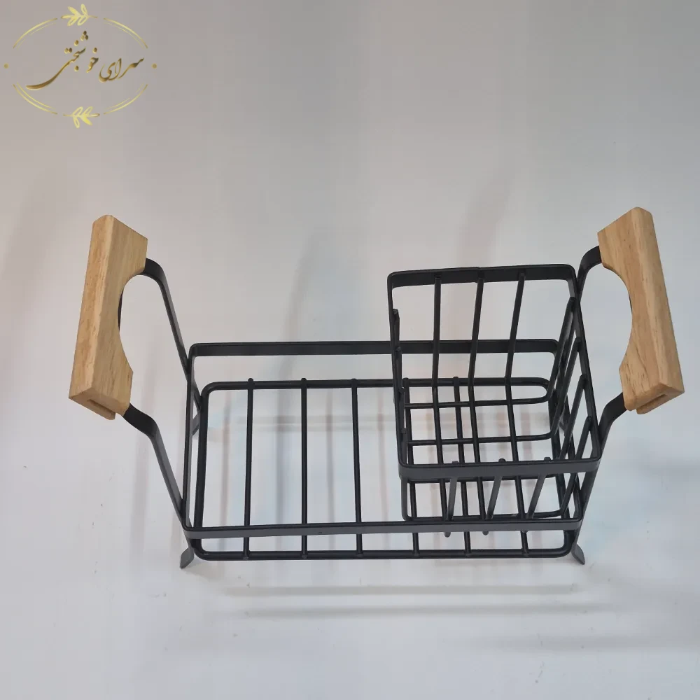 ست جای مایع ظرفشویی تک قلو AYSEL با جای اسکاچ و استند فلزی - تصویر 3