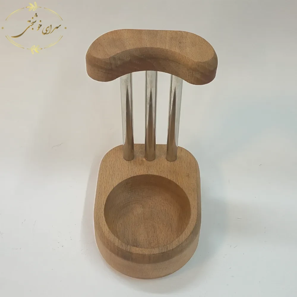 جا قاشقی کنار گاز چوبی پایهدار با استند فلزی - تصویر 3