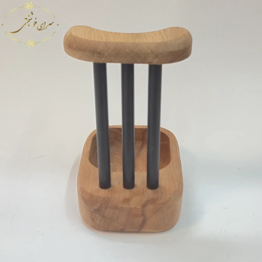 جا قاشقی کنار گاز چوبی پایهدار با استند فلزی مربع - تصویر 2