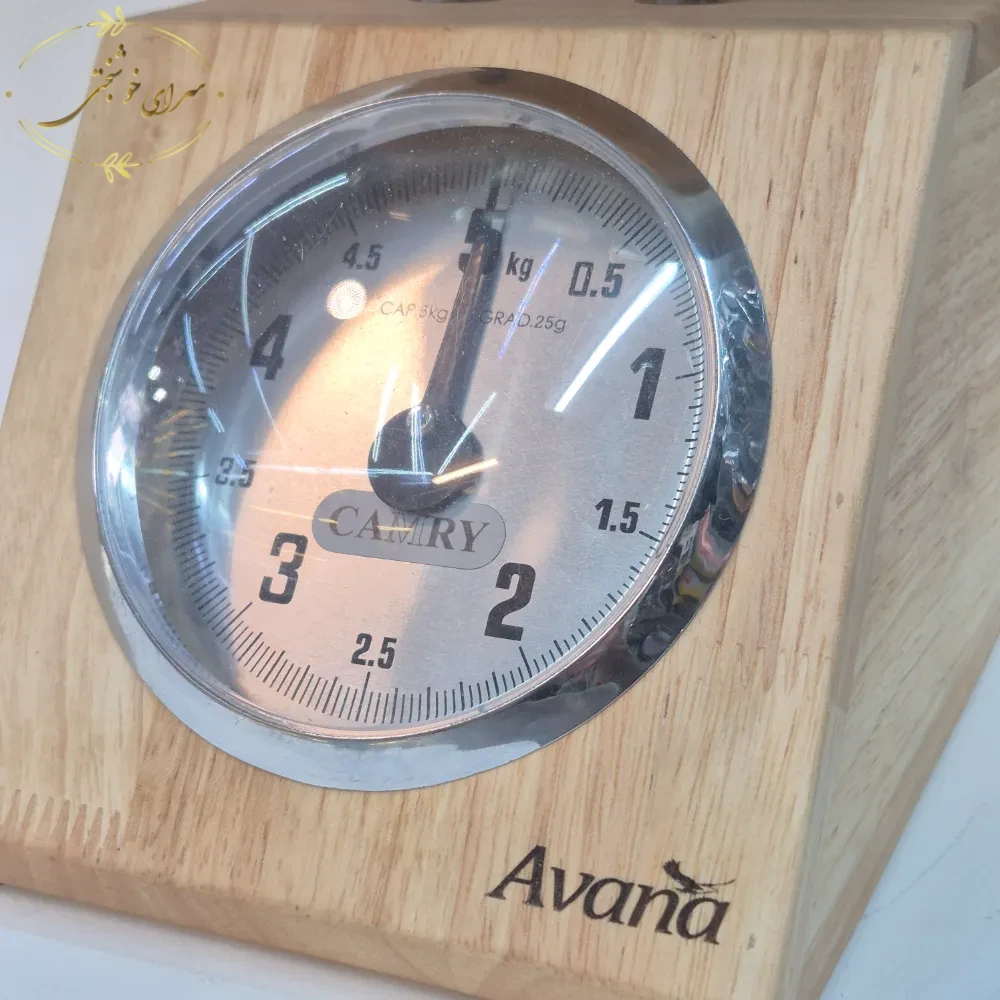 ترازوی آشپزخانه عقربهای آوانا (Avana) بدنه چوبی - تصویر 4