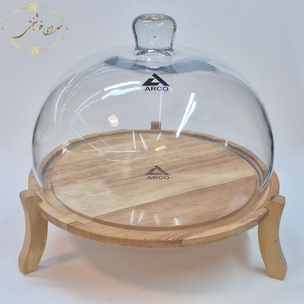 ظرف کیک پایه دار چوبی
