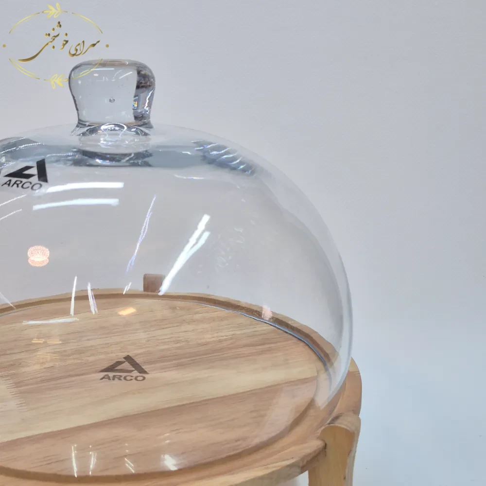 ظرف کیک پایه دار چوبی دربدار برند آرکو (ARCO) - تصویر 2
