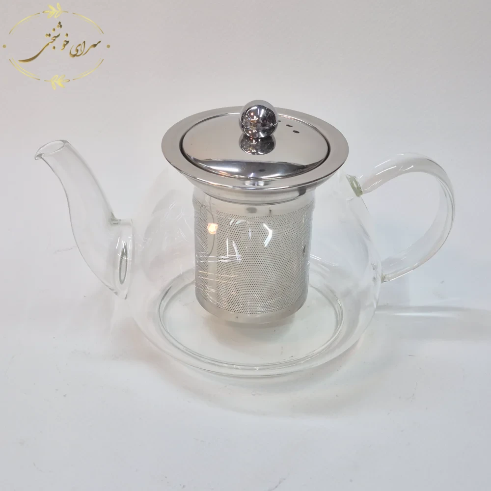 ست کتری و قوری روگازی طرح مرمر دودی با قوری پیرکس و فیلتر استیل - تصویر 4