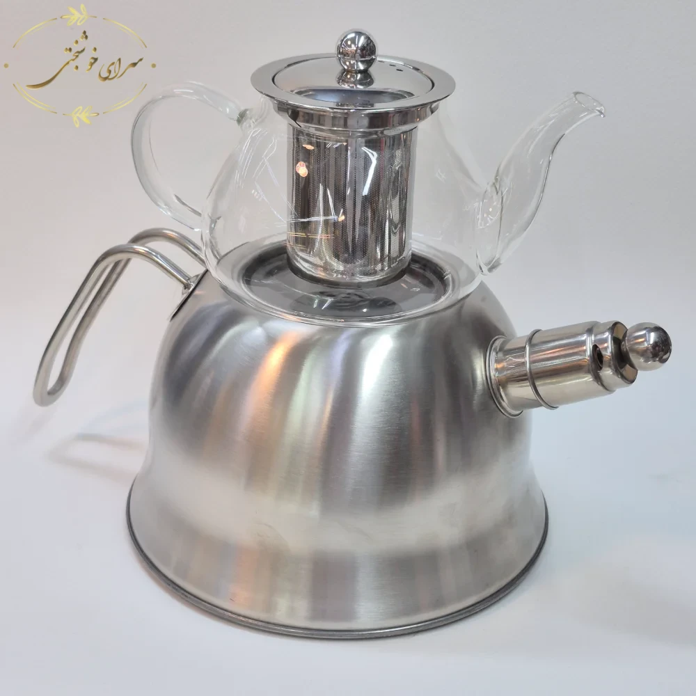 ست کتری و قوری روگازی استیل ساده