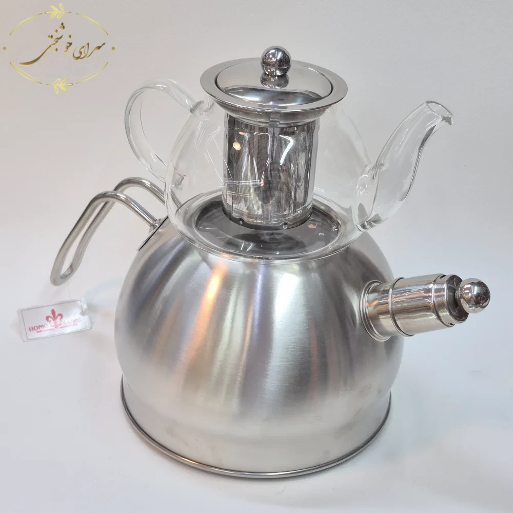 ست کتری و قوری روگازی استیل ساده