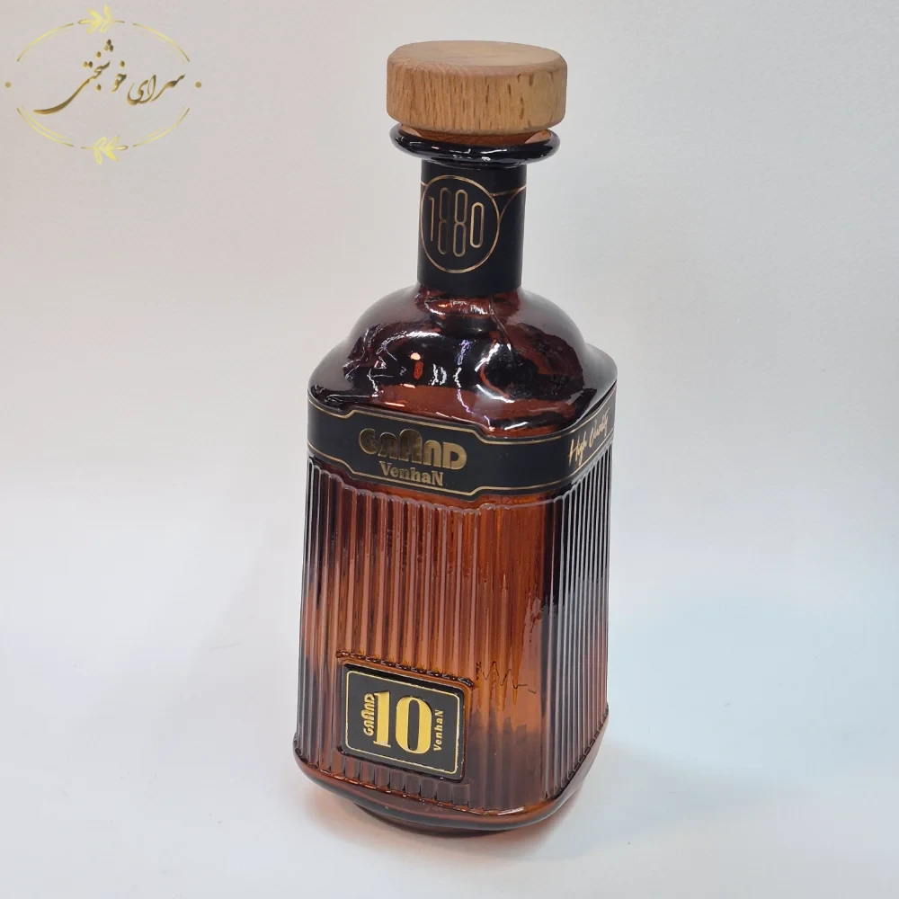 بطری آب شیشه ای درب چوب پنبه
