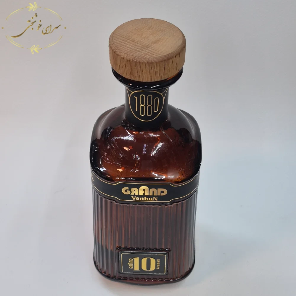 بطری آب شیشه ای درب چوب پنبه