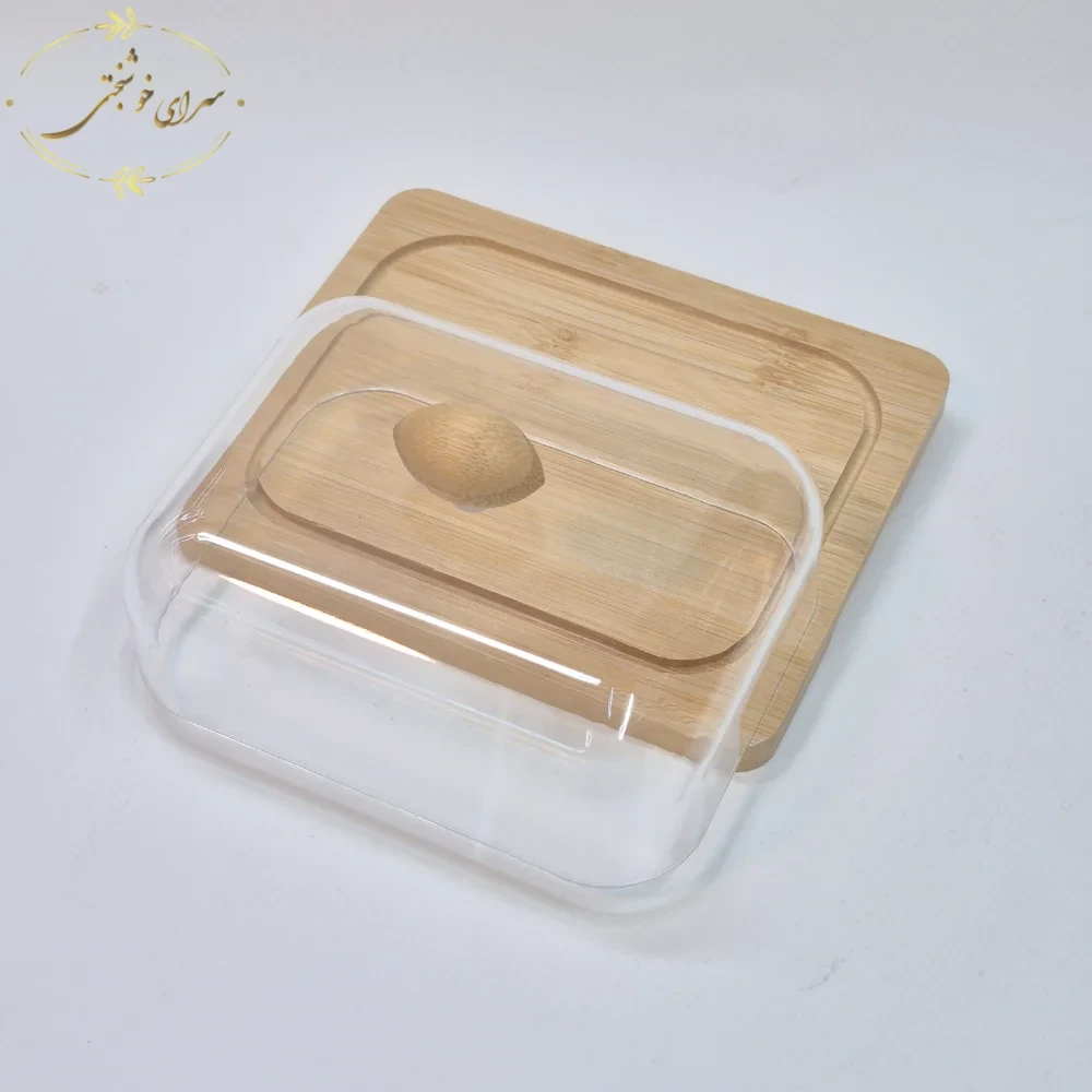 ظرف کره خوری بامبو درب دار