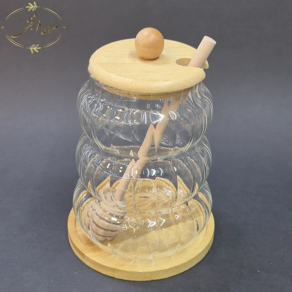 جا عسلی پیرکس پایه دار