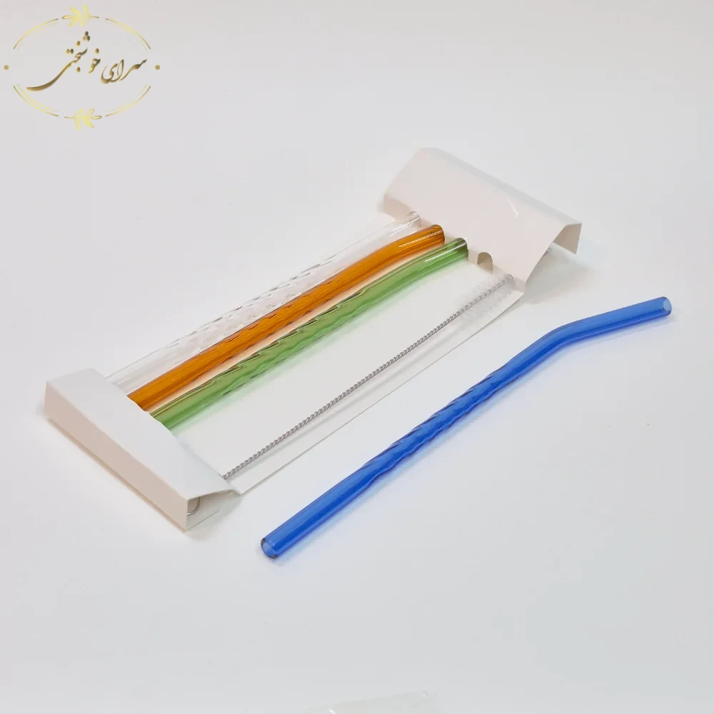 نی شیشه ای خمیده چندبار مصرف