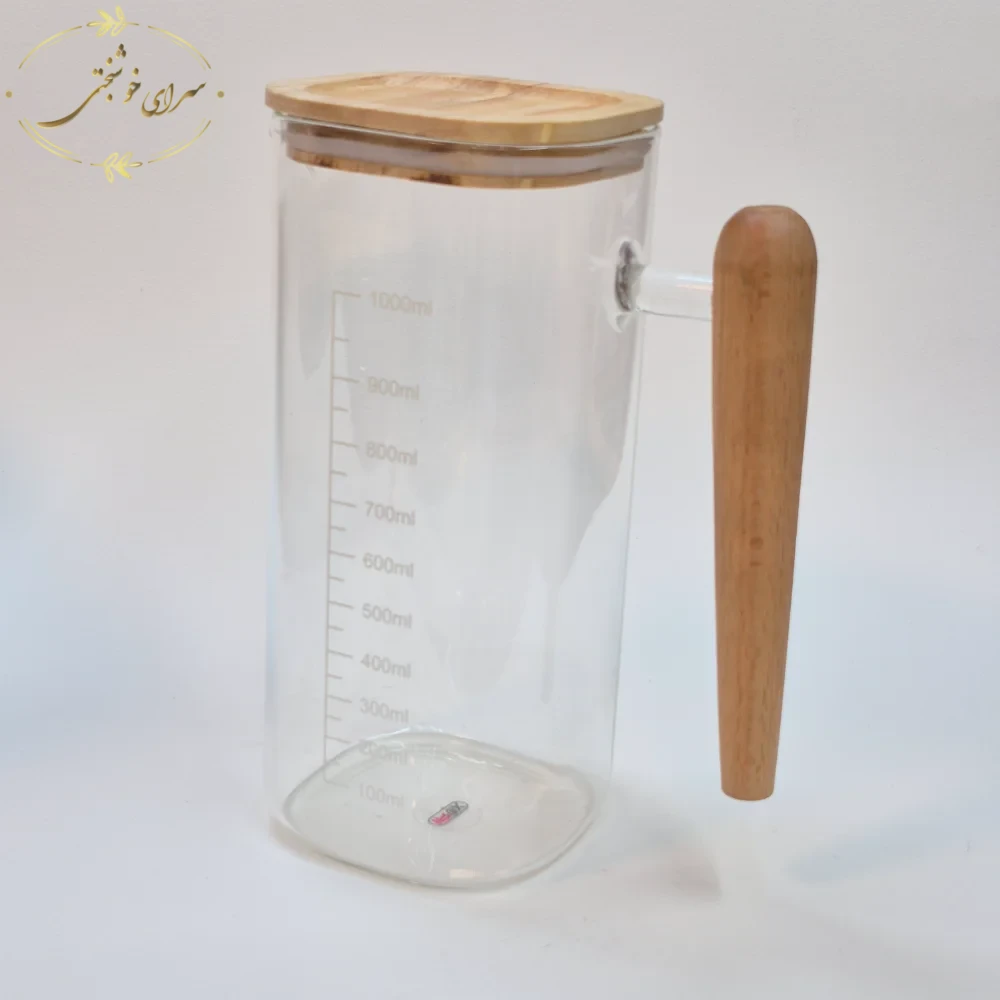 روغن ریز شیشه ای دسته چوبی 1000 میل