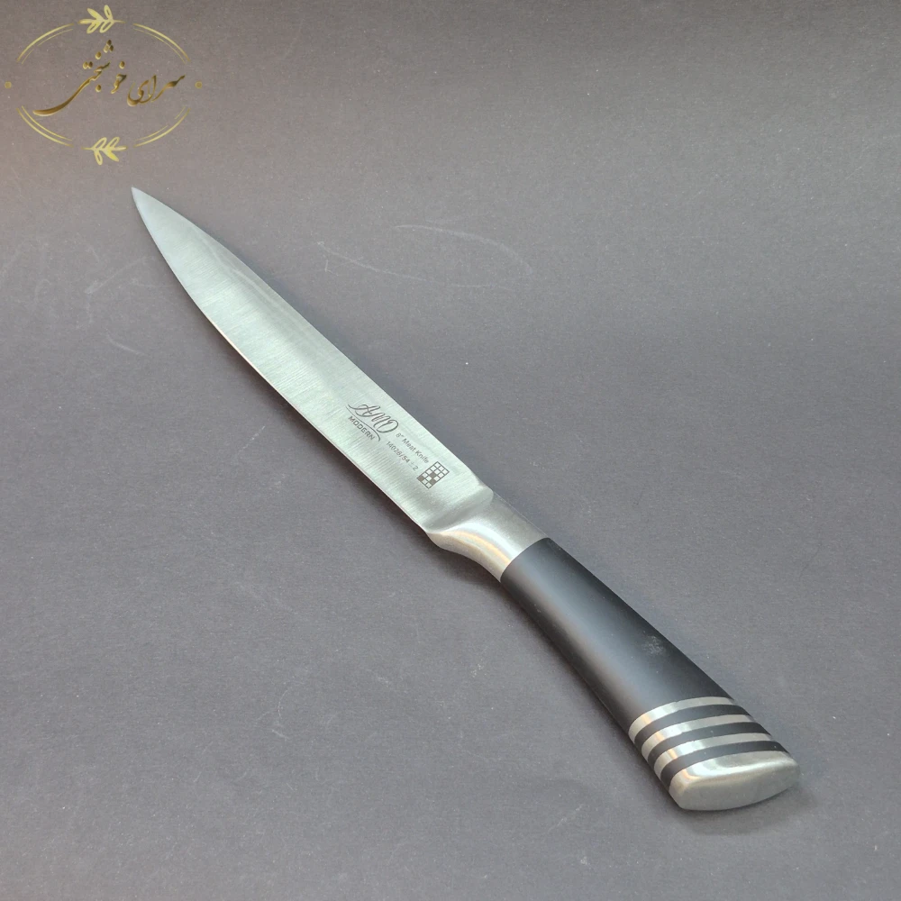 ست چاقو آشپزخانه پایه دار ۸ پارچه مدل ۳ خط استیل (لوکس و مدرن) - تصویر 3