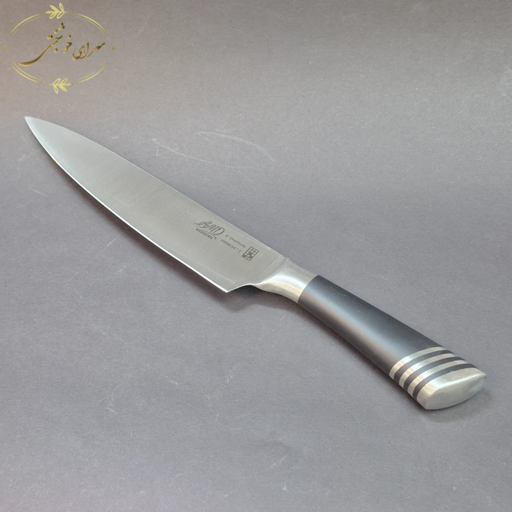 ست چاقو آشپزخانه پایه دار ۸ پارچه مدل ۳ خط استیل (لوکس و مدرن) - تصویر 4
