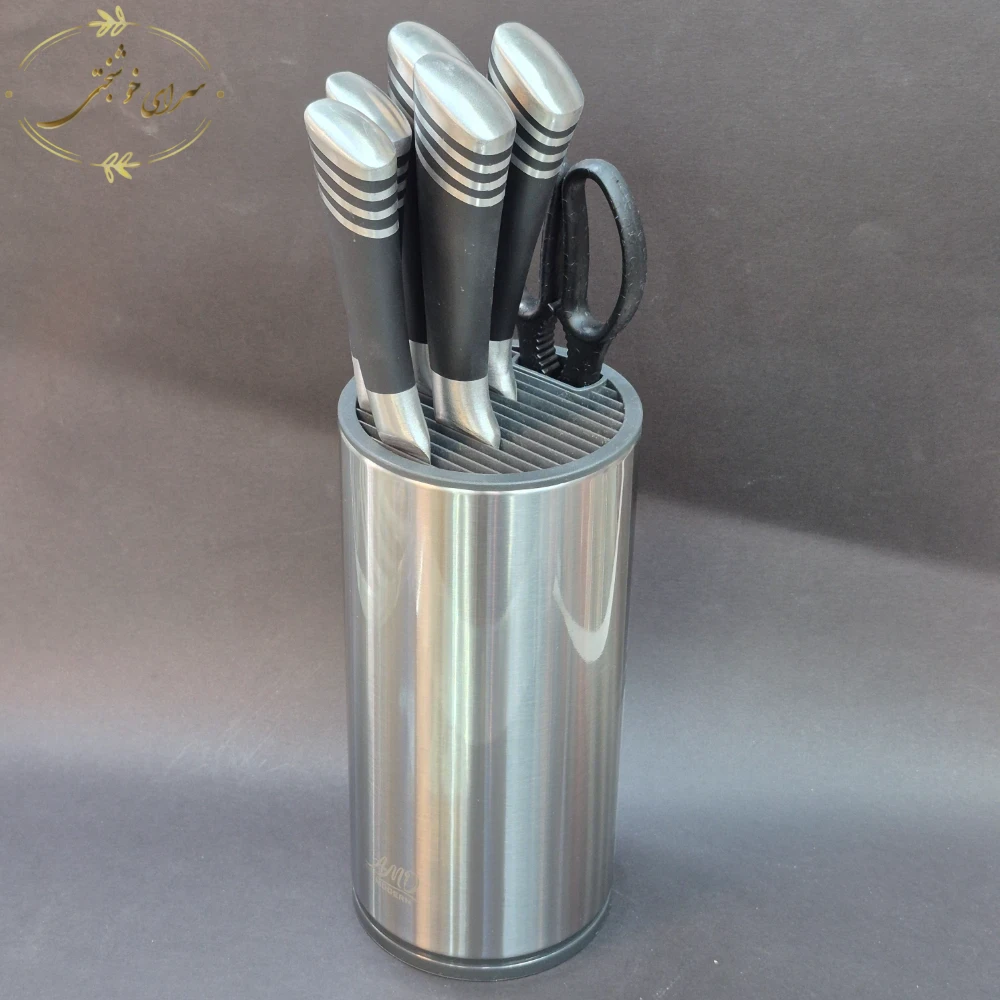 سرویس چاقو آشپزخانه پایه استیل ۸ پارچه