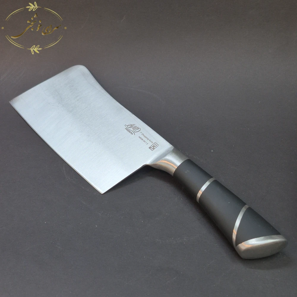 سرویس چاقو آشپزخانه پایه مشکی شیاردار ۸ پارچه مدل منحنی استیل AMD Modern - تصویر 5