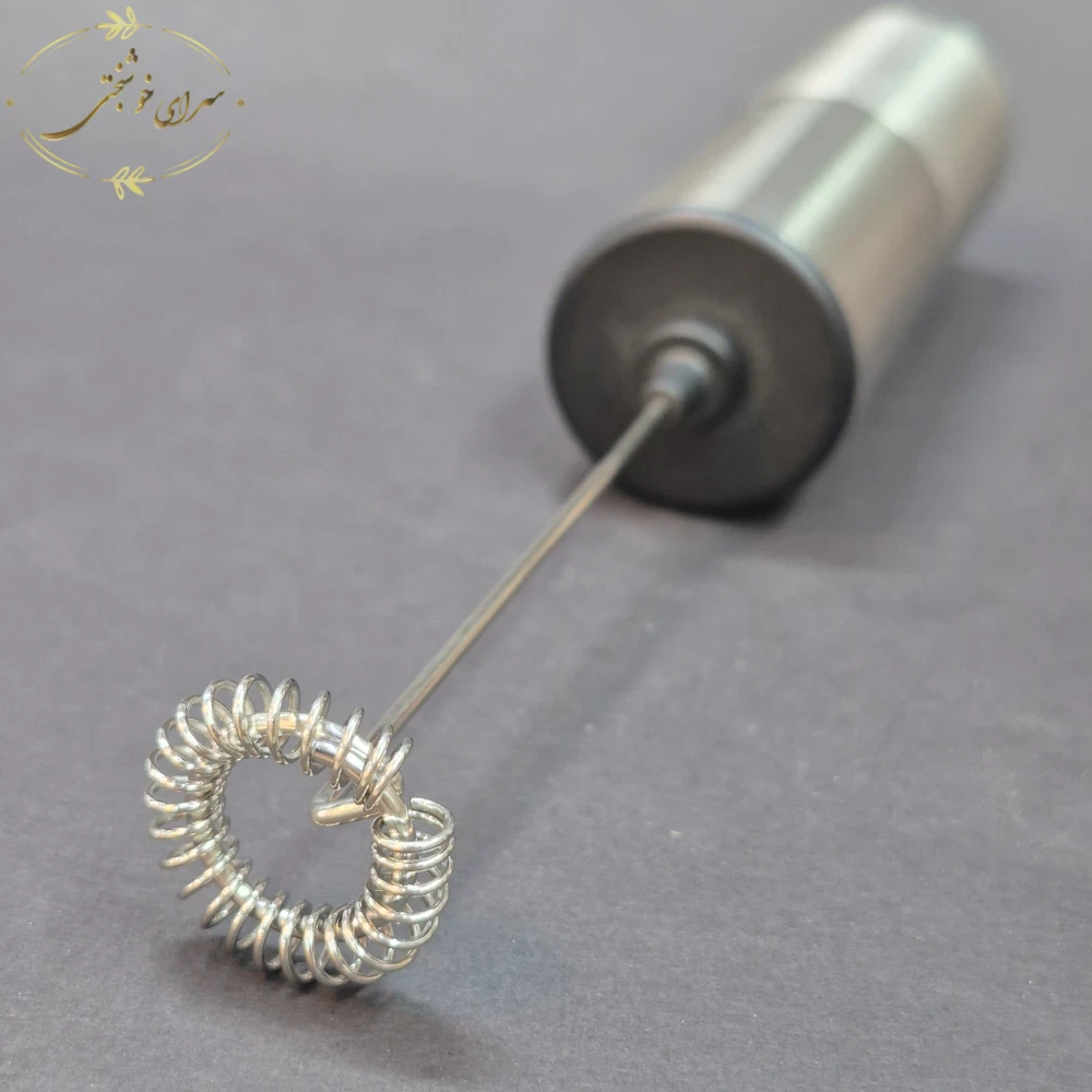 همزن برقی دستی و کف ساز شیر مدل تمام استیل باتری خور - تصویر 2