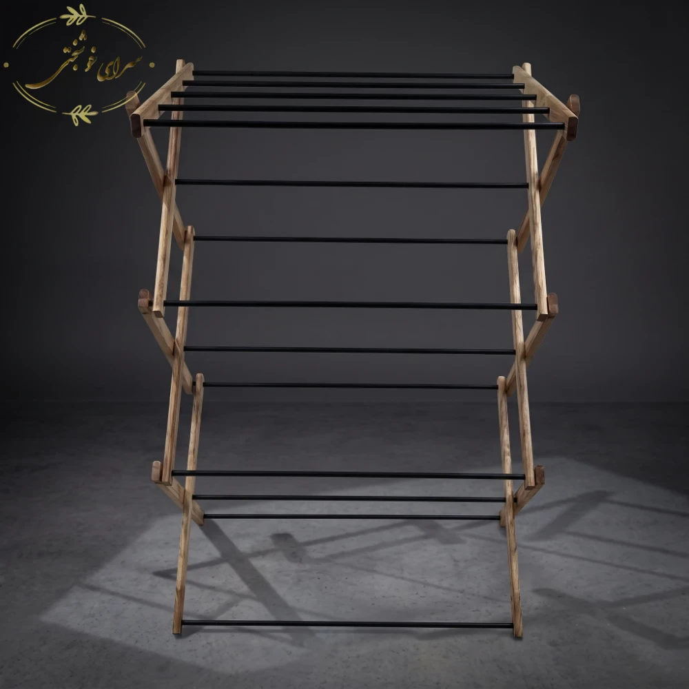 رخت آویز چوبی آکاردئونی
