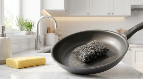 ممنوعیت استفاده از سیم ظرفشویی خشن برای شستشوی ظروف گرانیتی و تفلون
