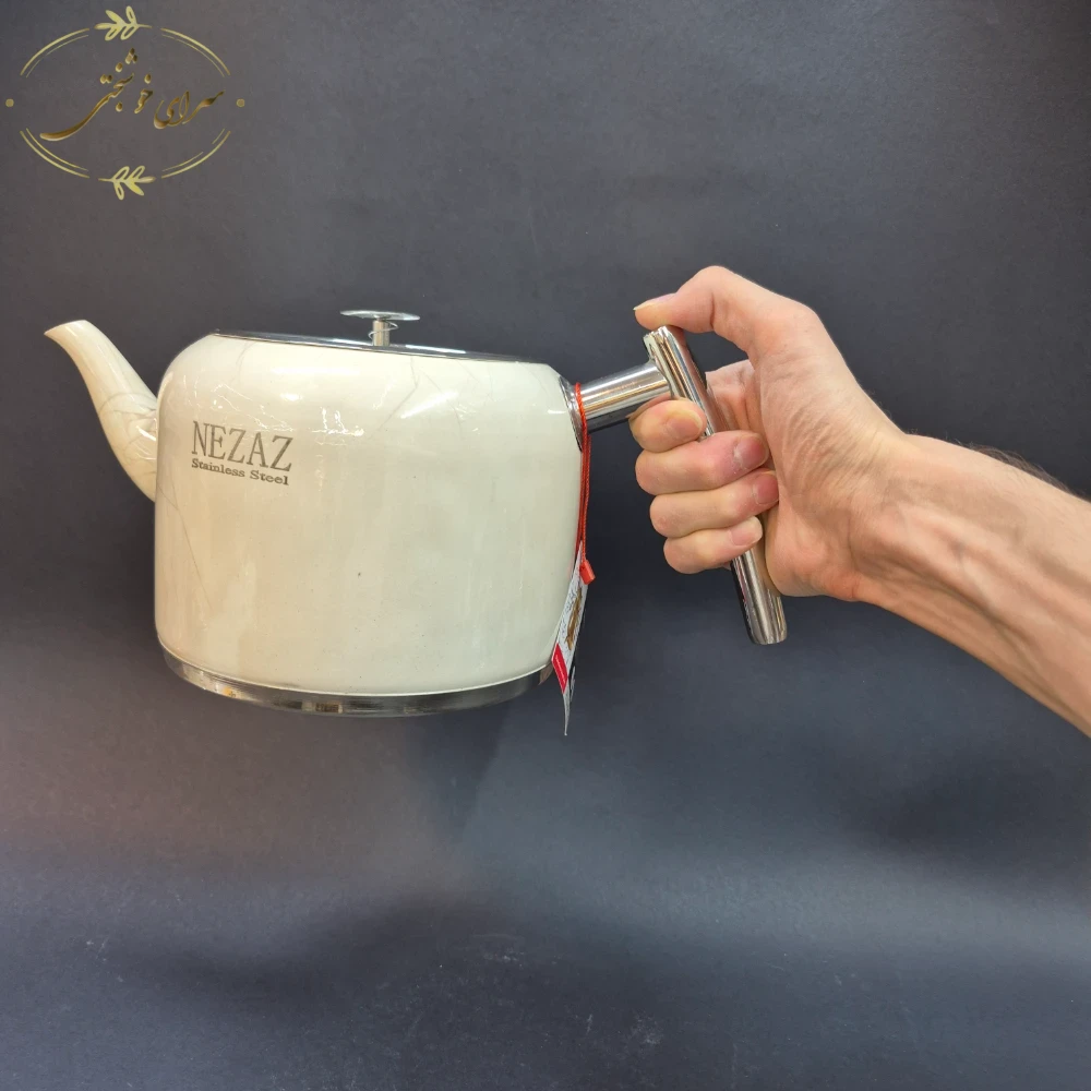 کتری و قوری لوله ای نزاز طرح مرمر 3.5 لیتری
