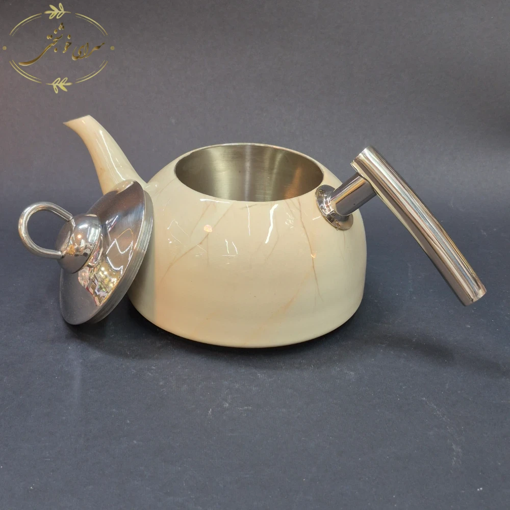 کتری و قوری لوله ای نزاز طرح مرمر 3.5 لیتری