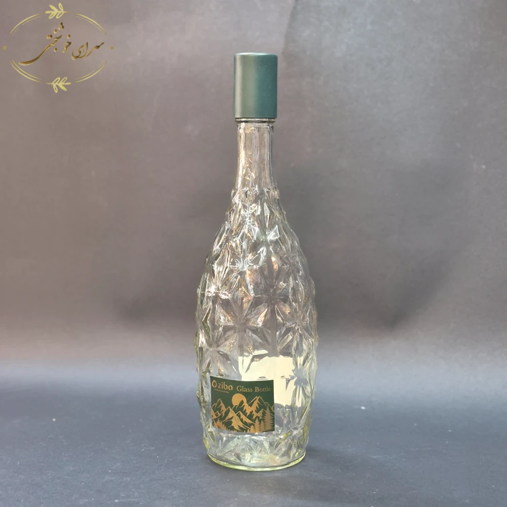 بطری شیشه ای طرح کریستال